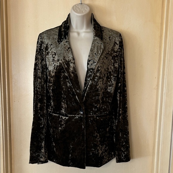 Sanctuary Jackets & Blazers - Sanctuary Crushed Velvet Moss Green Blazer size S